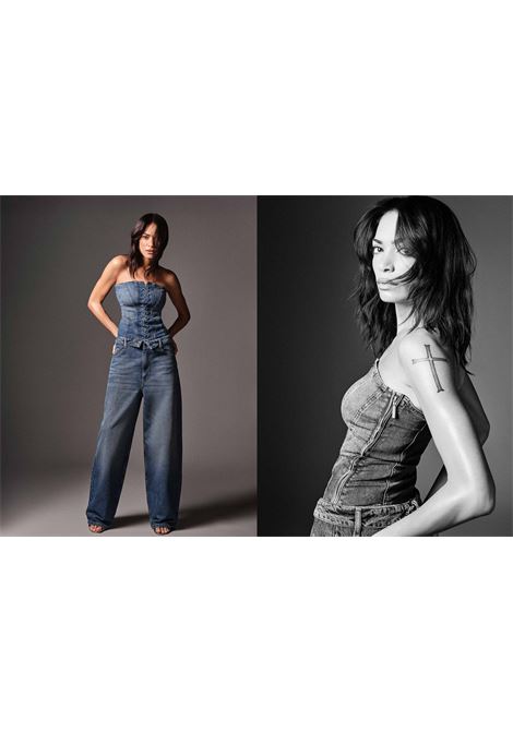 Jeans baggy con stringhe LIUJO | UA6510 D040079157